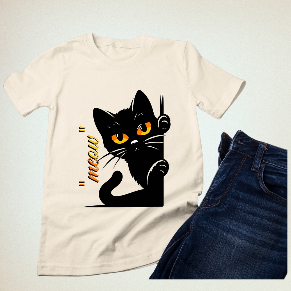 Black Cat Graphic T-Shirt HALLOWEEN